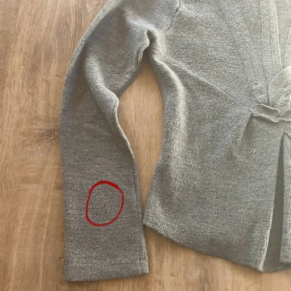 Vintage Anthropologie Wool Leaf-Trim Knit Cardigan - Picture 11 of 11